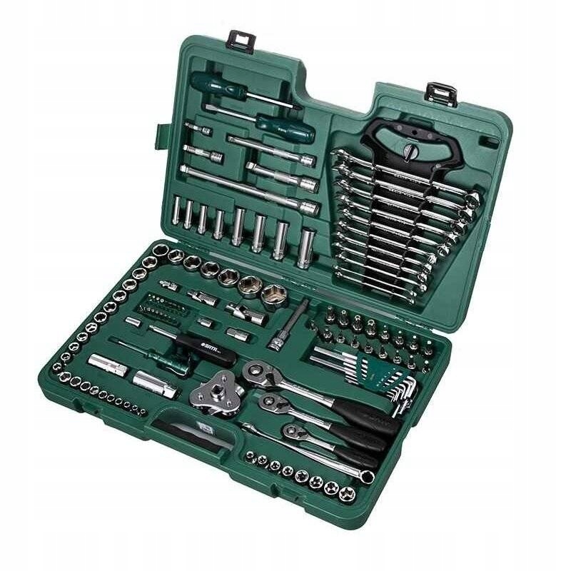 Zestaw 122 narzędzi klucze nasadowe SATA 1/4" 3/8" 1/2" metrycznych i calow