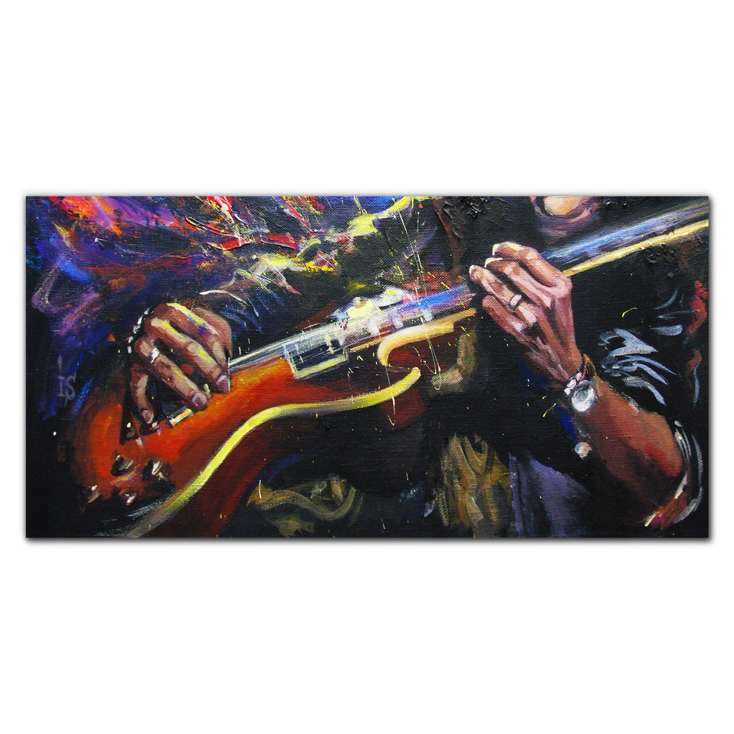 Fotoobraz na rámu plátno Hudba kytara 140x70 cm