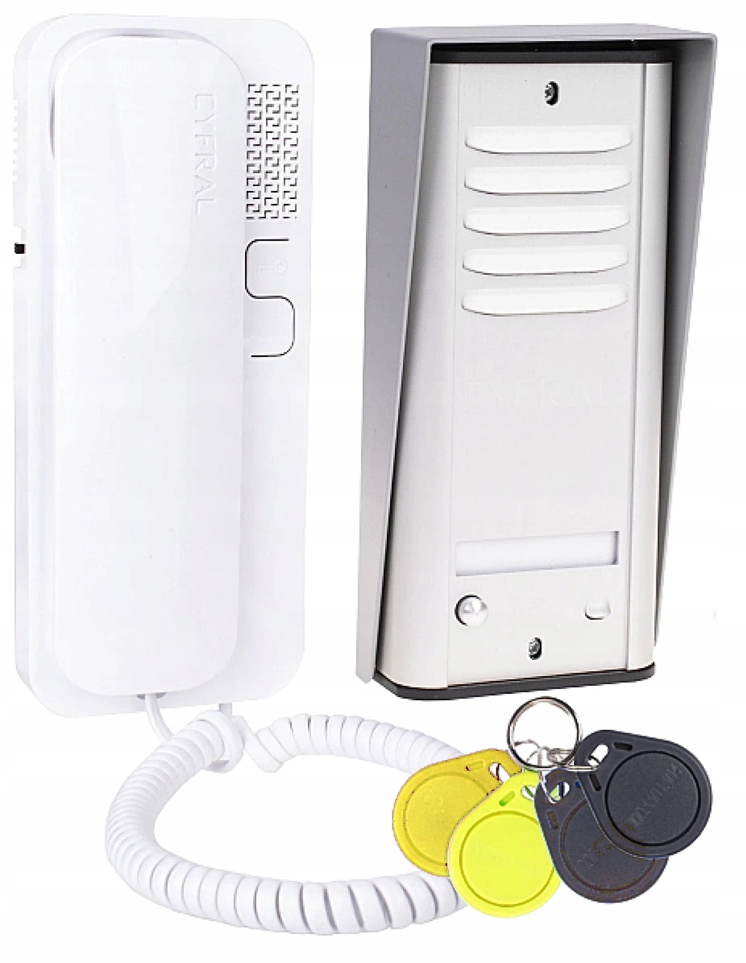 Domofón Cyfral Cosmo Jednorodinný Slúchadlá Smart Kľúčenka Káblová Bránka