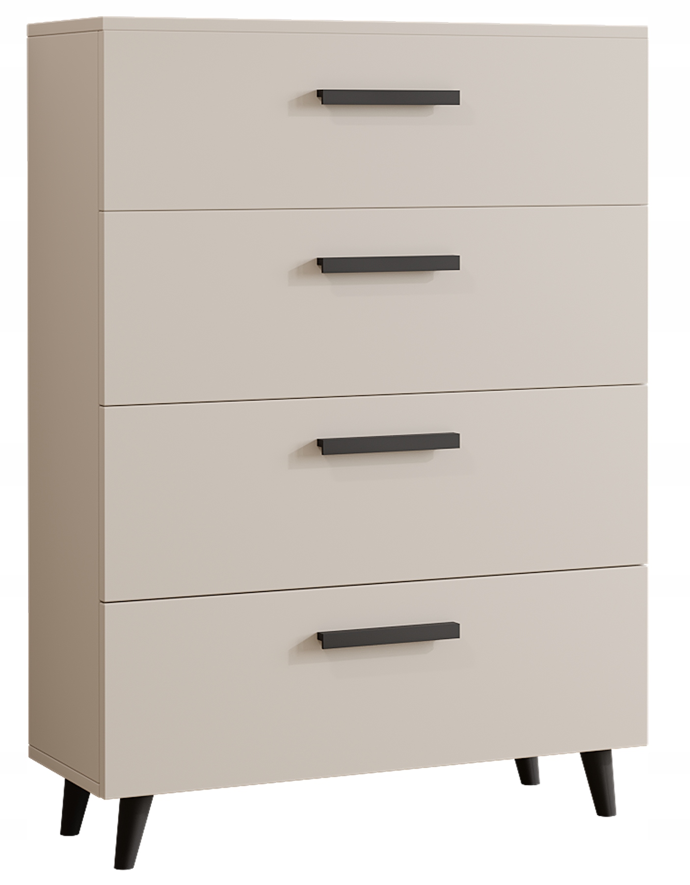 Komoda, skrinka Oslo-fiord kašmír 4 zásuvky nohy škandinávsky štýl Per