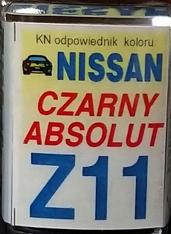 

Zaprawka Lakiernicza Nissan Z11 czarny absolut