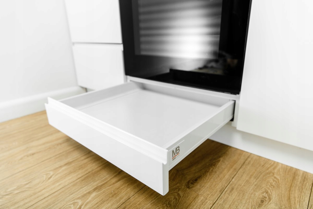 SZUFLADA MODERN BOX GTV WYSOKA L500 H210 BIAŁA 40KG PEŁNY WYSUW CICHY DOMYK Głębokość mebla 50 cm