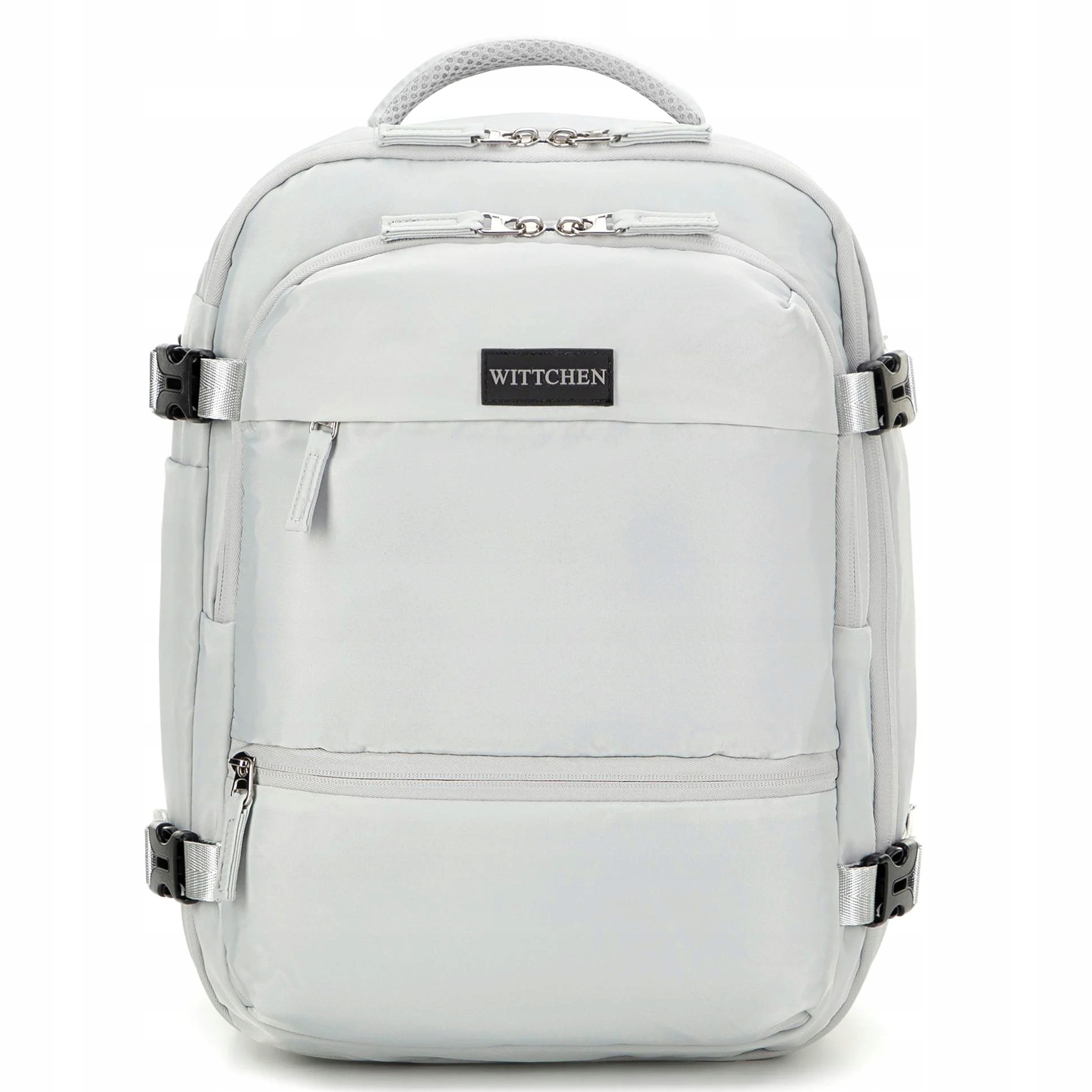 Wittchen Plecak 56-3S-018-80 Srebrny Podróżny Bagaż Podręczny 40x30x24
