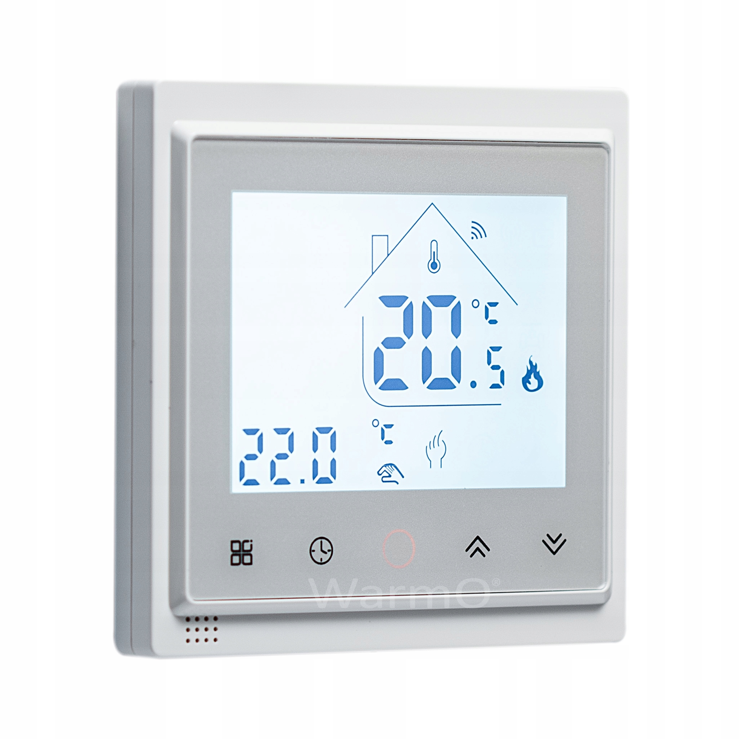 Nástenný Regulátor Teploty WarmO E63w Wifi Termostat Biela podlaha