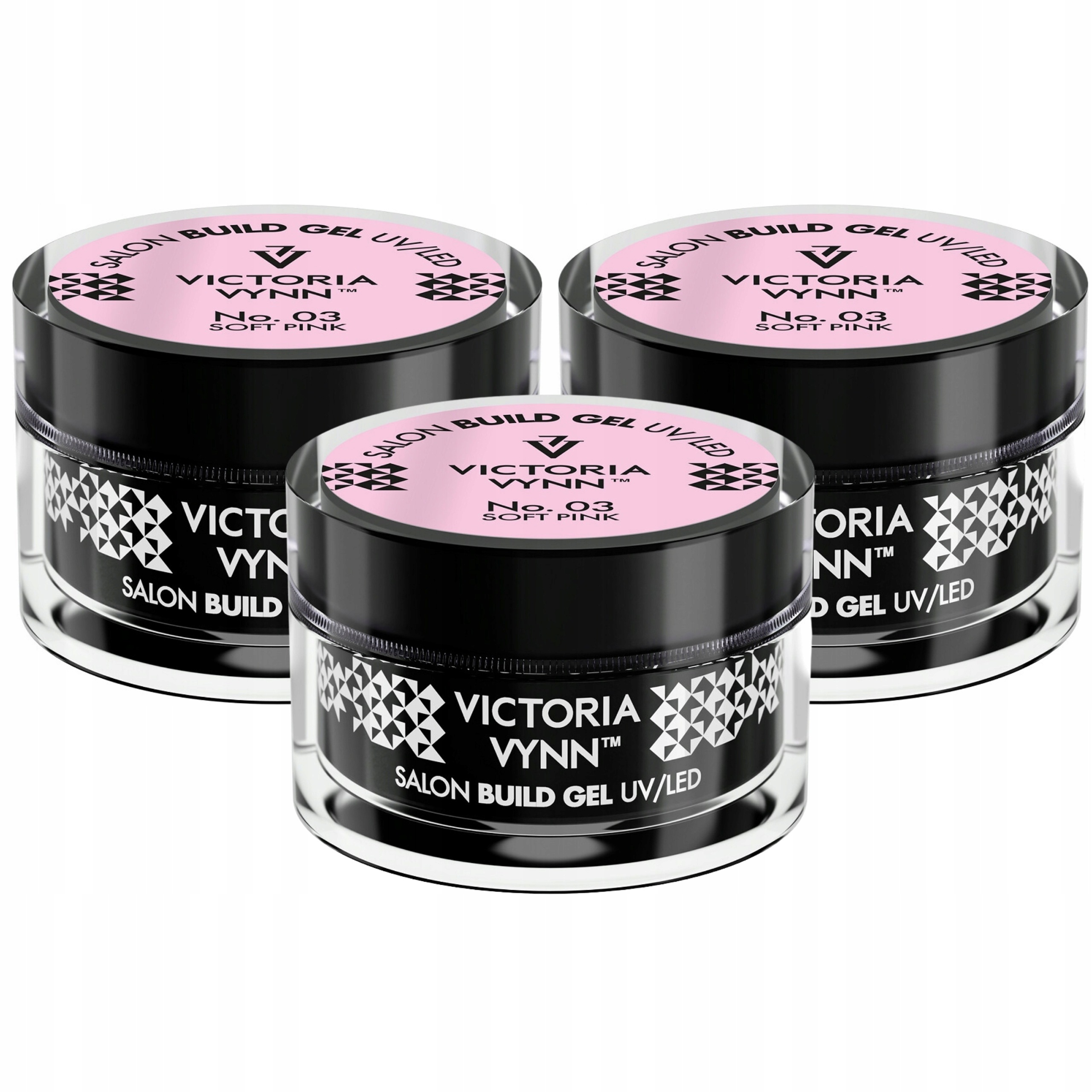 3 x Victoria Vynn Build Gel 03 Soft Pink, 50 ML
