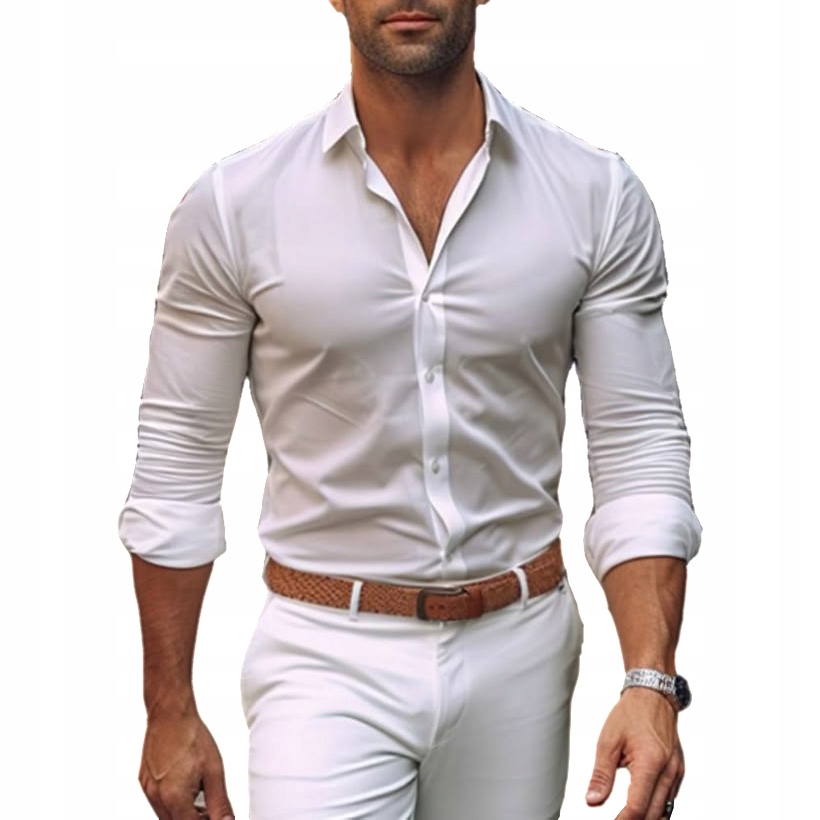 Pánská košile Casual bavlněná Svatba Svatební Hostina Svaté Přijímání Dárek