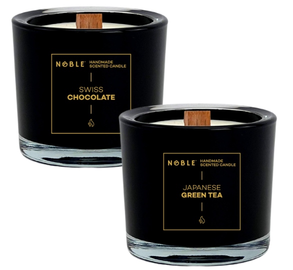 

2x Świeczka Zapachowa Czekolada Herbata Soja Noble