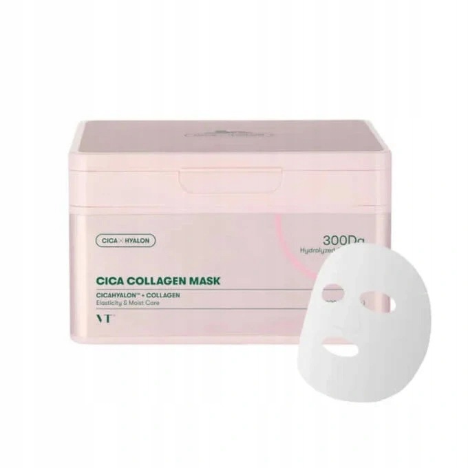 Vt Cosmetics Cica Collagen, regenerační plátýnková maska na obličej 30ks.