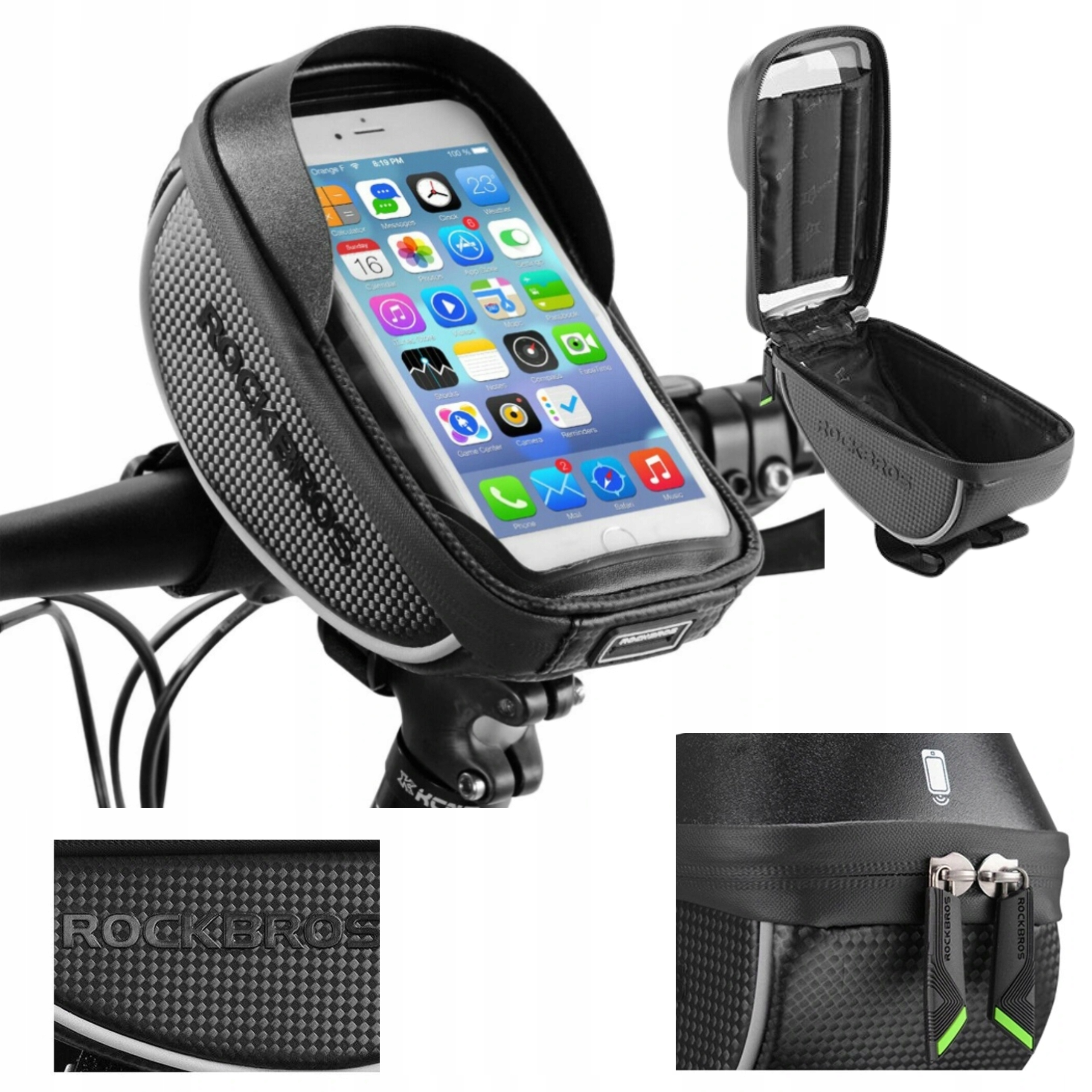 

Torba Na Rower Rockbros Uchwyt na telefon 010-4BK