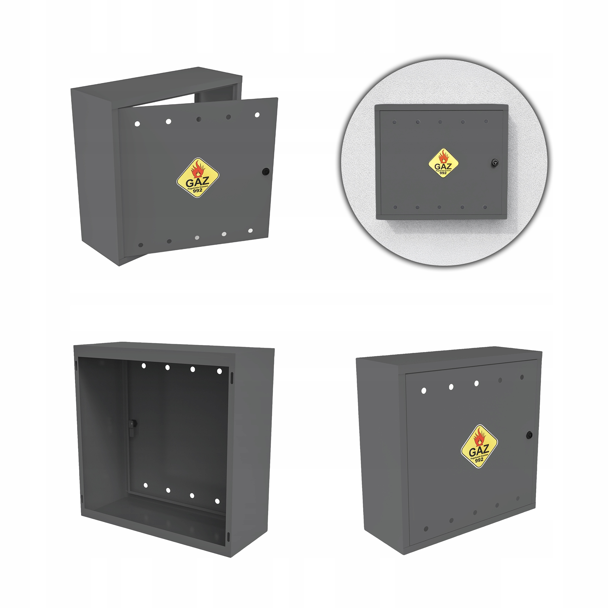 Plynová Skříňka 60x60x25 Antracit Skříňka Na Plynový Ventil Ocelová