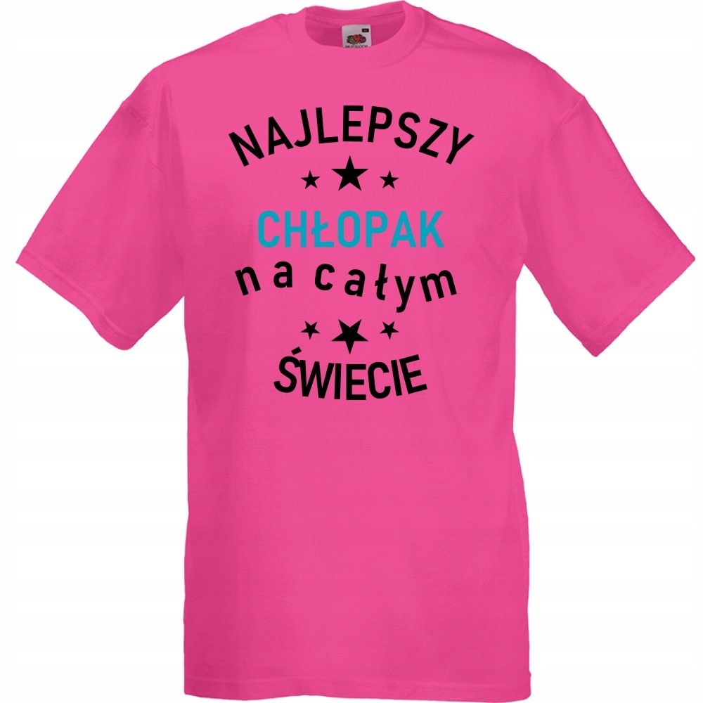 

Koszulka dzień chłopaka najlepszy L fuksja