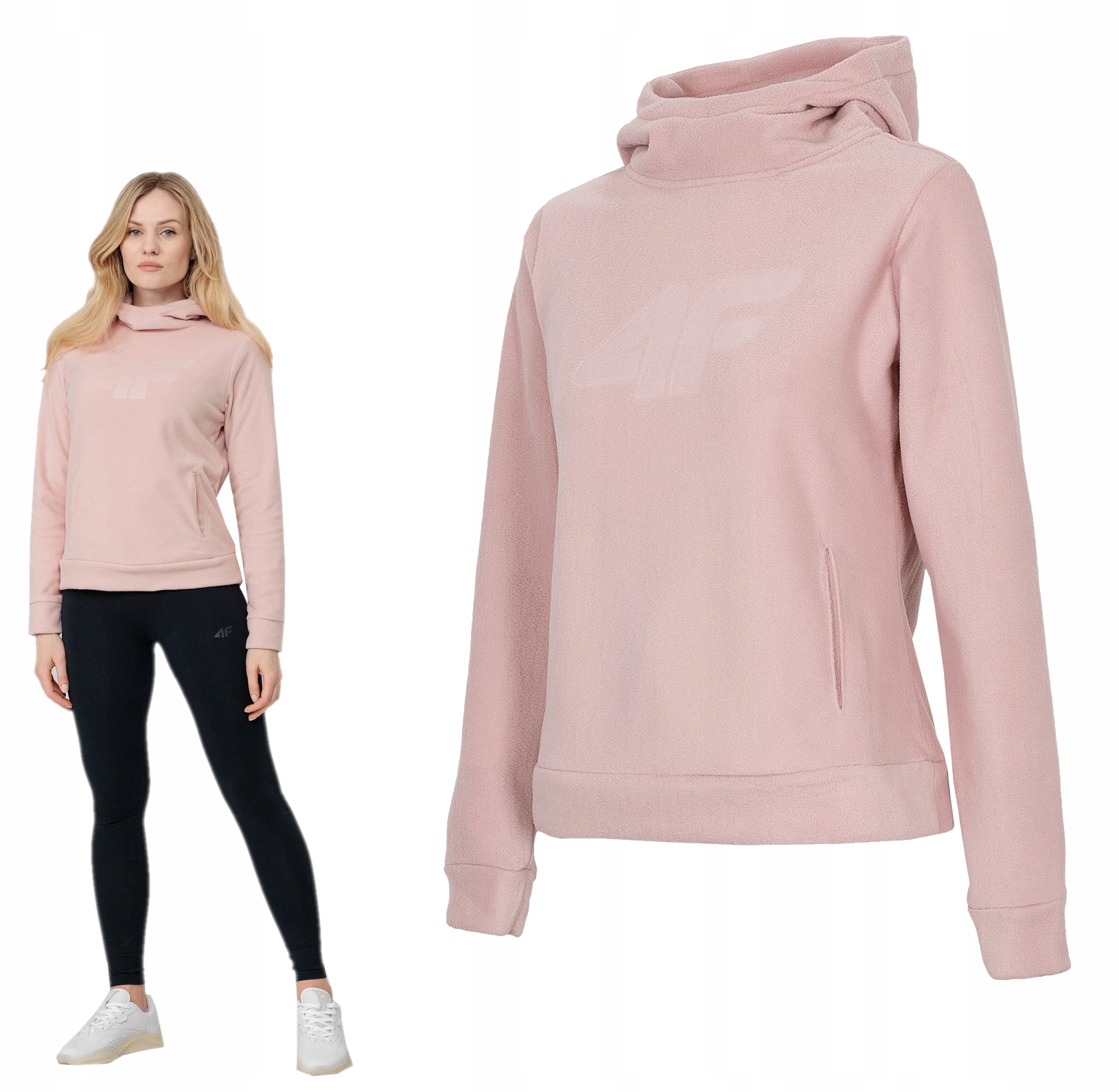

4F Polar Damski Z Kapturem Bluza Róż PLD352 XL