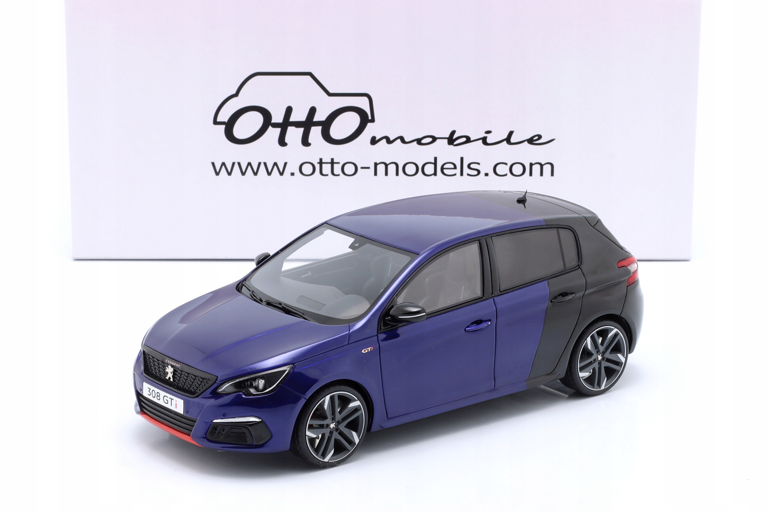 Otto Peugeot 308 Gti 2018 Blue/Black 1:18