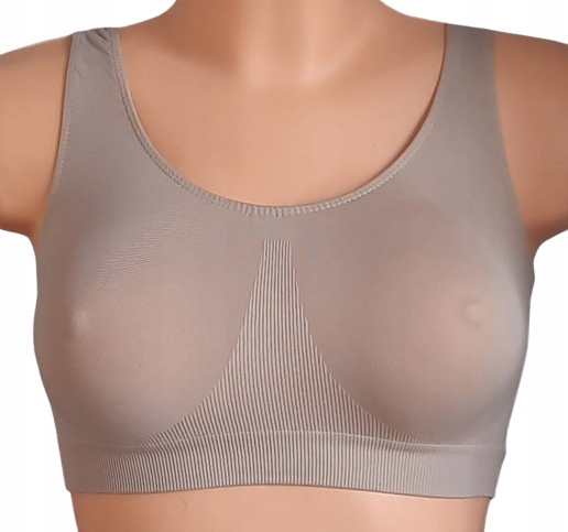 Life biustonosz miękki top bezszwowy Comfort beżowy rozmiar M