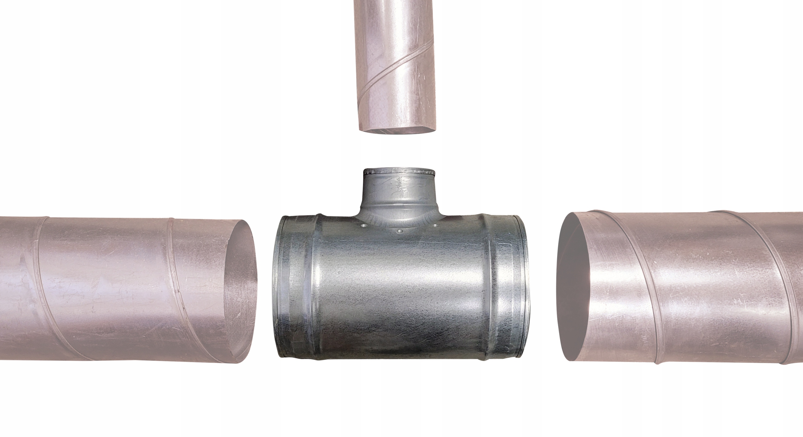 Trójnik prosty ocynk 315-100-315 spiro wentylacja Rodzaj trójnik