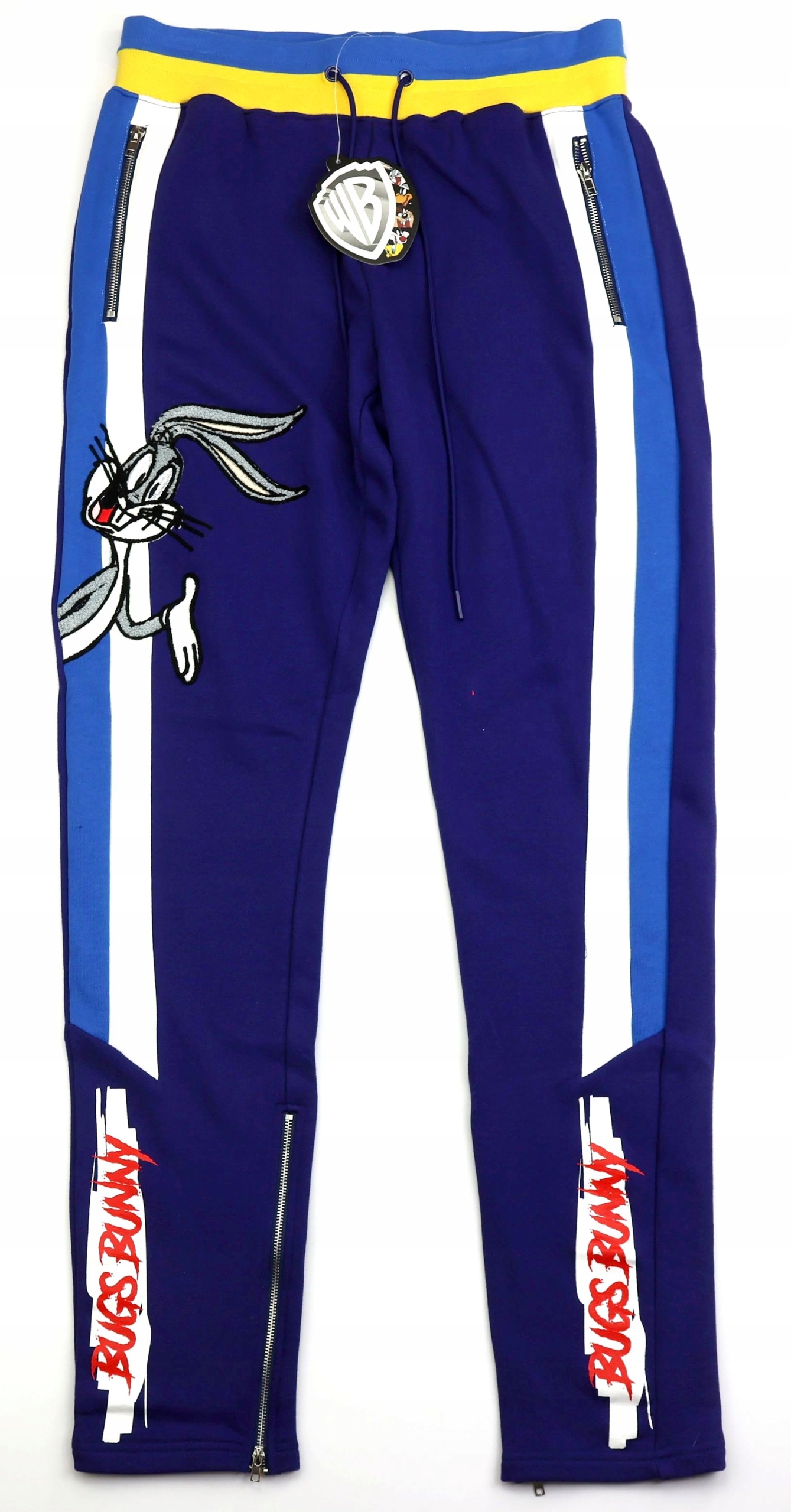 Pánské teplákové kalhoty Looney Tunes Bugs Bunny A Přátelé vel. zipy Výšivka Bugs