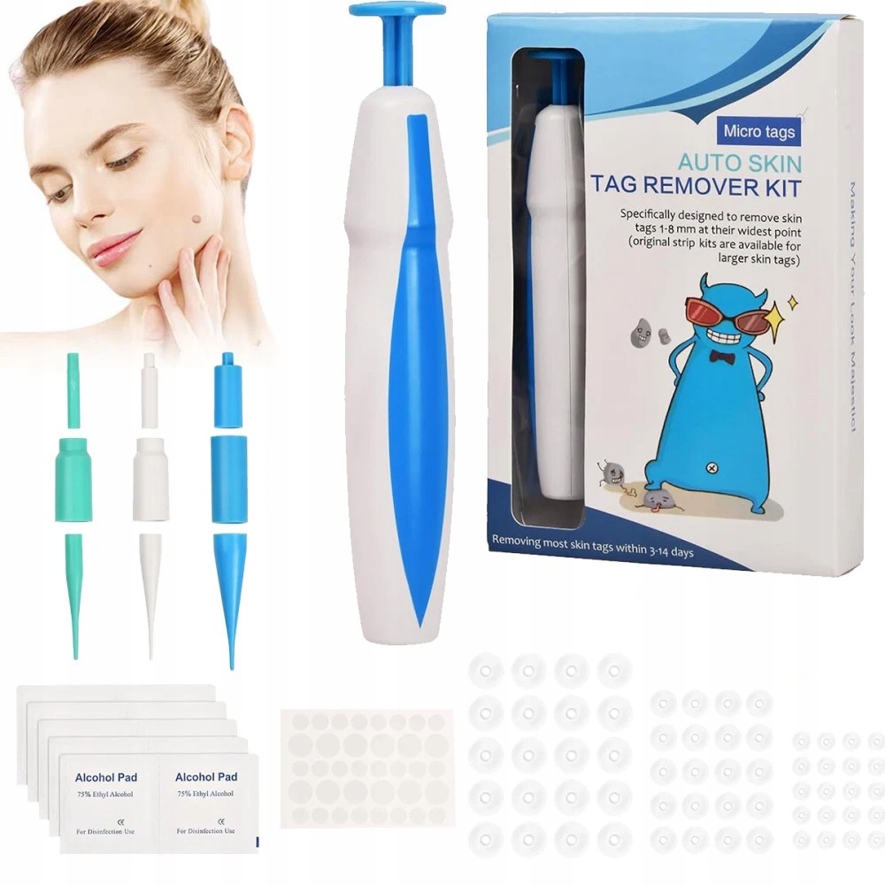 Sada pro odstraňování kožních výrůstků 2 v 1, od mikro až po velké (1 mm – 8 mm)