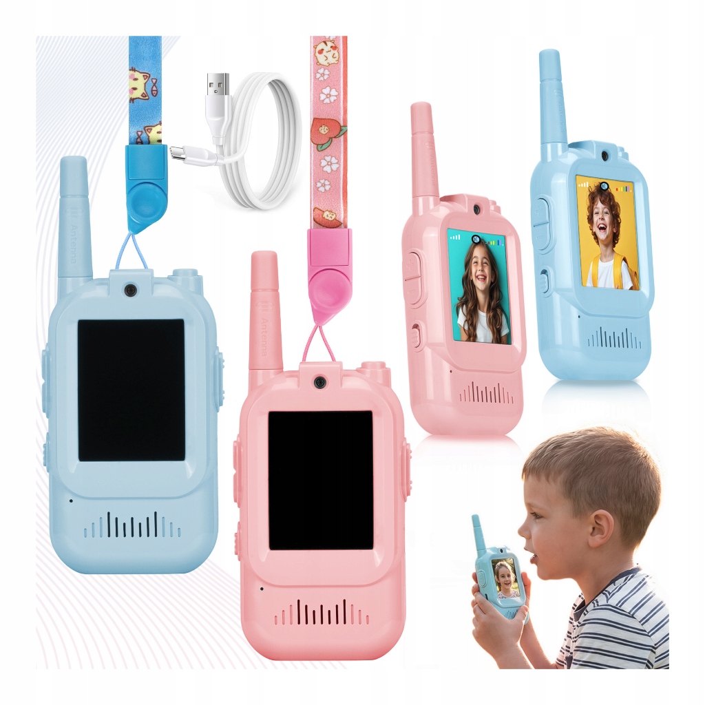 Walkie Talkie Dla Dzieci 2SZT Łoki Toki Krótkofalówki Wideo Duży Zasięg