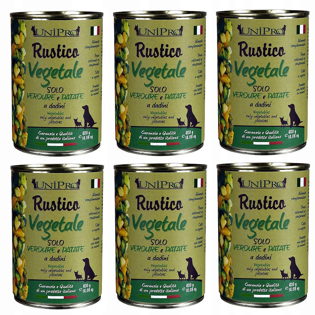 UniPro Rustico Vege karma dla psa 400g mieszanka warzywna Zestaw 6*400