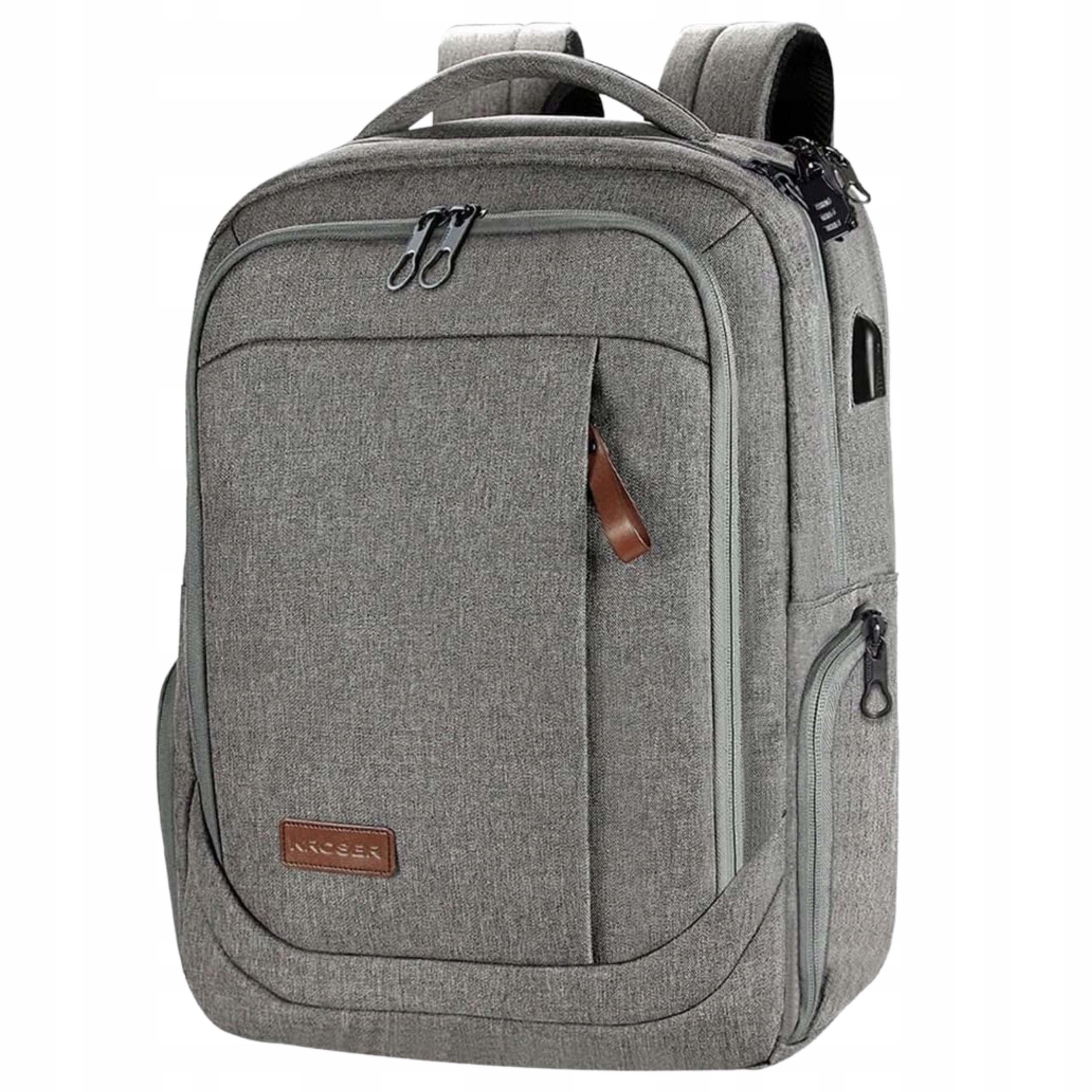 Kroser Batoh Na Notebook Příruční 17,3 Usb Voděodolný Šedý 47X33 CM