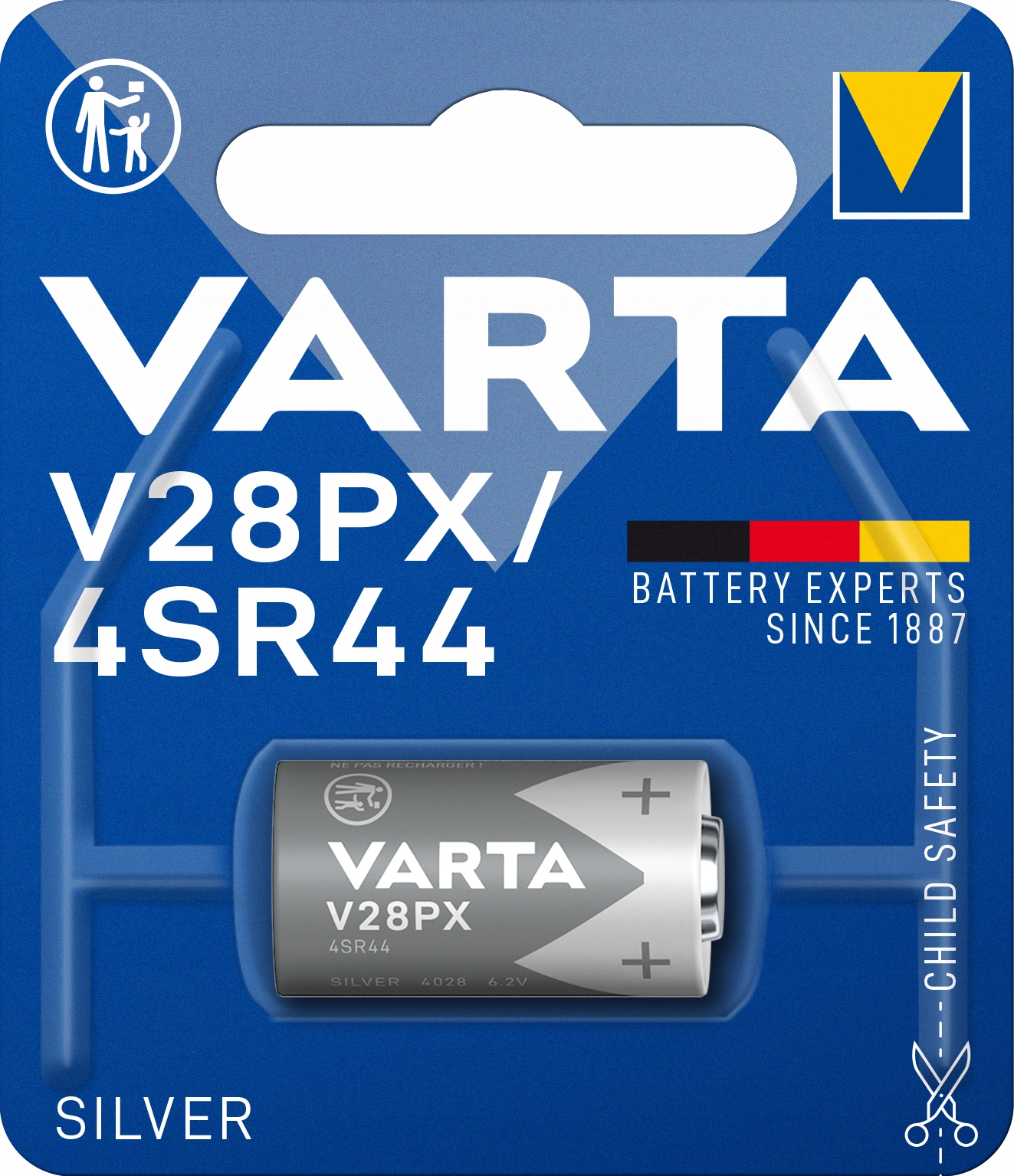 

1x Bateria Varta V28PX V28 Px 4SR44 Srebrowa 6.2V