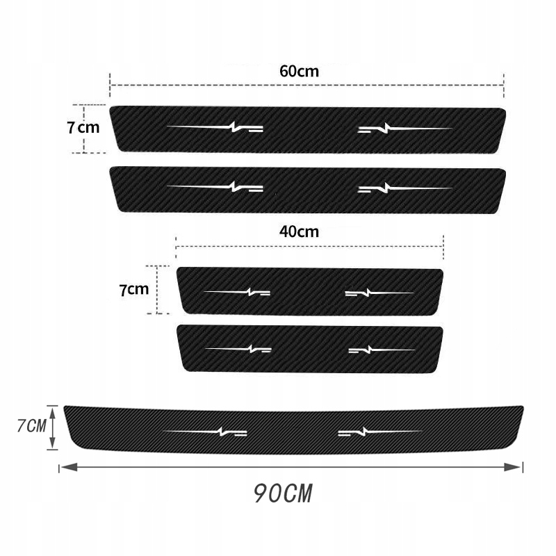 5 Naklejka na progi drzwiowe Volkswagen JET-TA Producent Inny