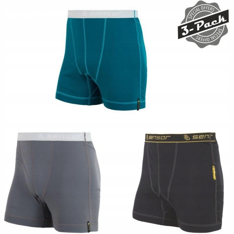 Sensor Trenky Double Face 3 Pack pánské S