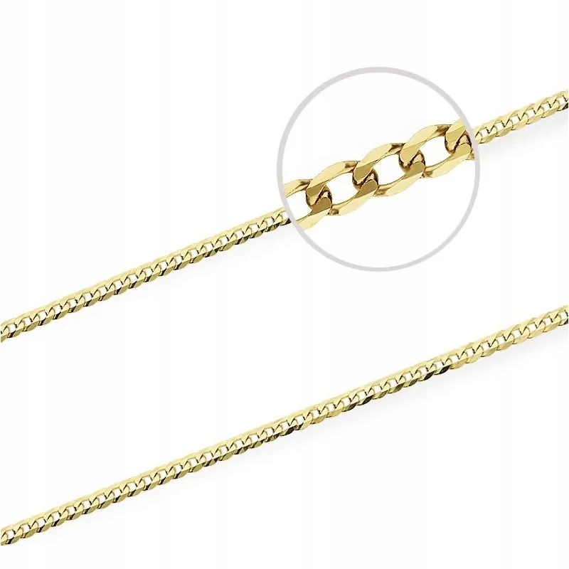 Łańcuszek złoty pancerka 375 trwały splot do zawieszki medalika r55 4.08g