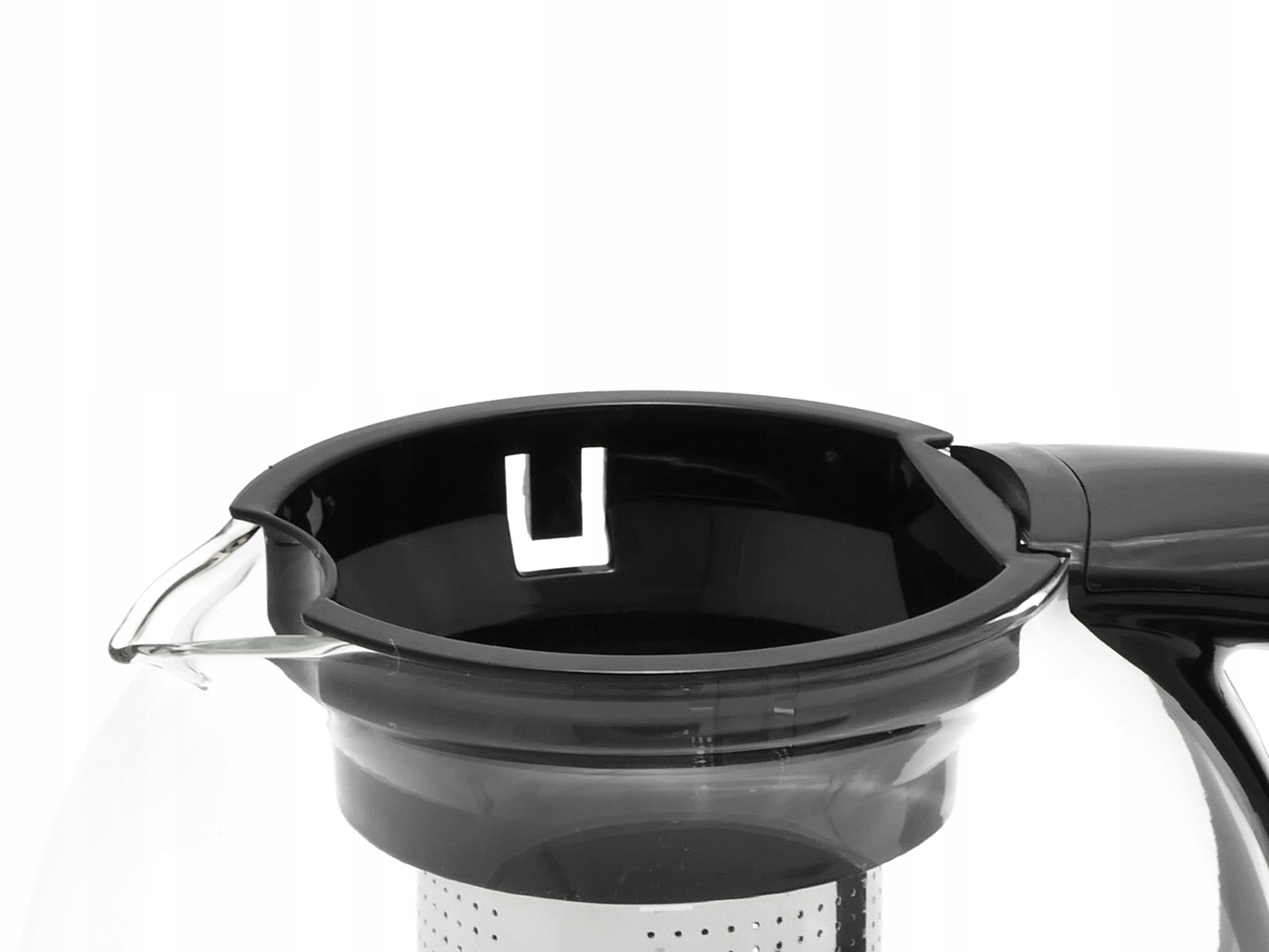 DZBANEK Z ZAPARZACZEM ŻAROODPORNY CZARNY 1300 ml QUELLESSIMO COSY & PRETTY Materiał szkło