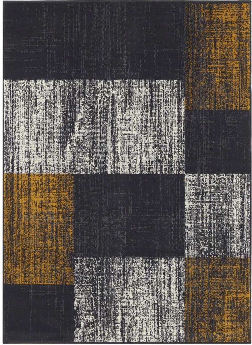 Moderný šedý medový koberec do obývačky, mäkký vlas 160x220