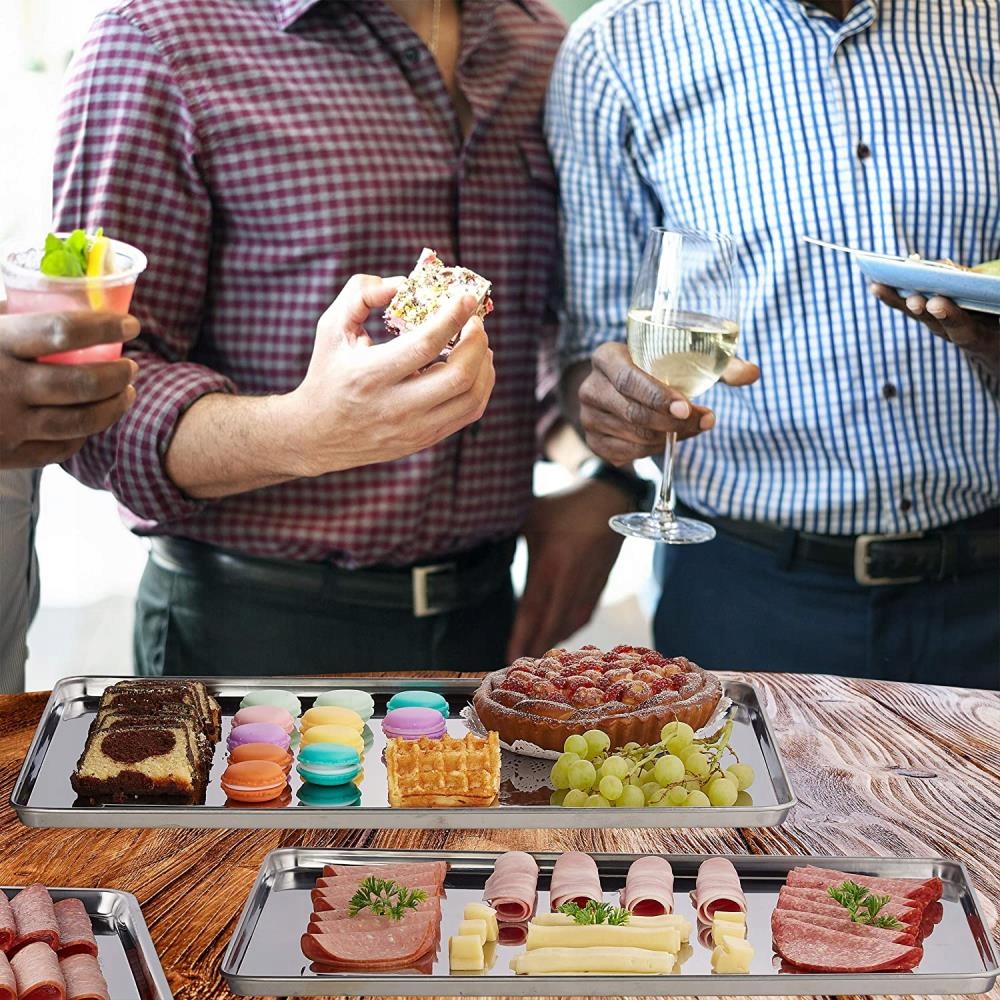 Taca Metalowa patera do serwowania zestaw 3szt Relaxdays Marka Relaxdays