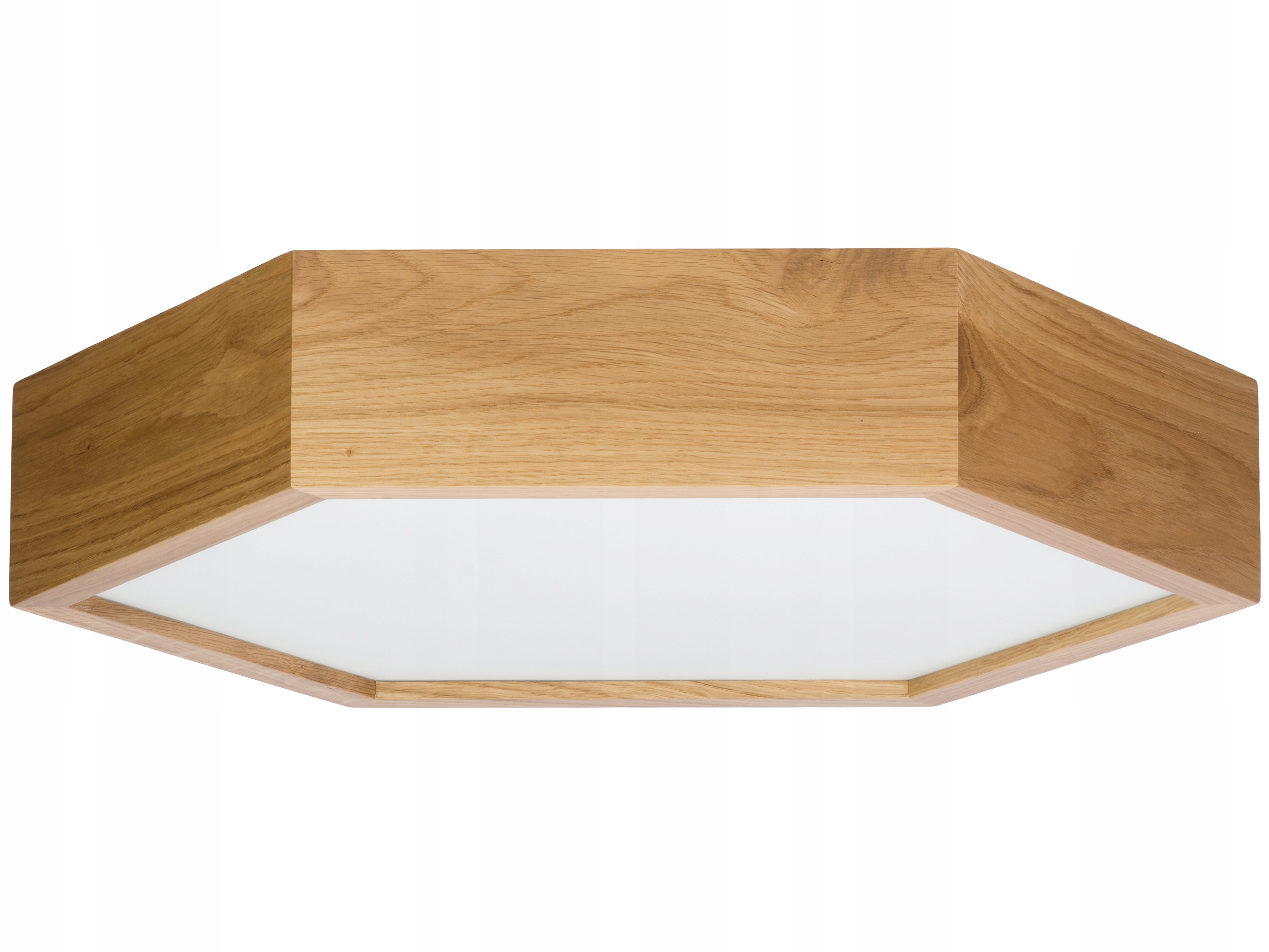 Stropná lampa Leja hexagón fi375 Dub do obývačky, kuchyne, kúpeľne, Štýlová