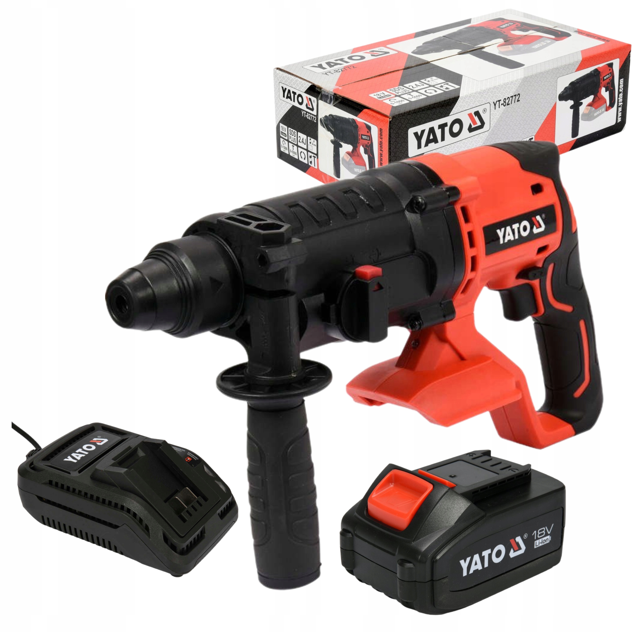 YATO MŁOTOWIERTARKA MŁOT UDAROWY SDS+ 18V +4Ah
