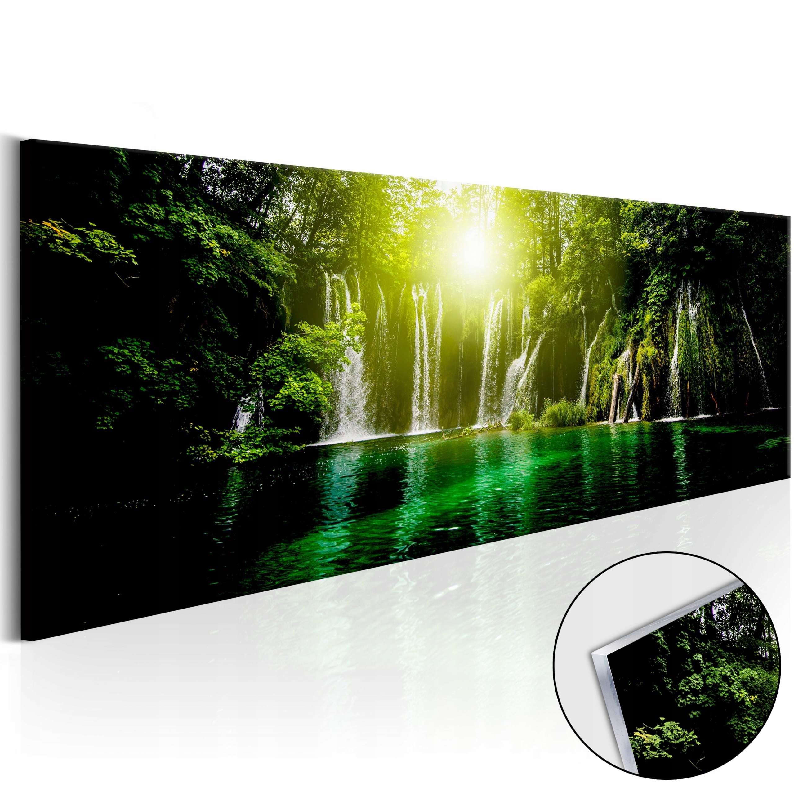 Obraz Na Akrylovém Skle Jezero Vodopád Krajina Příroda Dekorace 3D 135x45