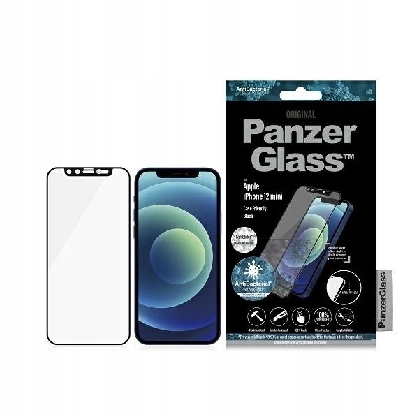 Szkło PanzerGlass E2E Microfracture Swarovski iPhone 12 mini czarna