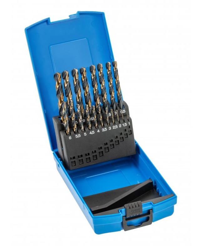 Zestaw wierteł do metalu 1-10 mm 19cz. Hogert HT6D900
