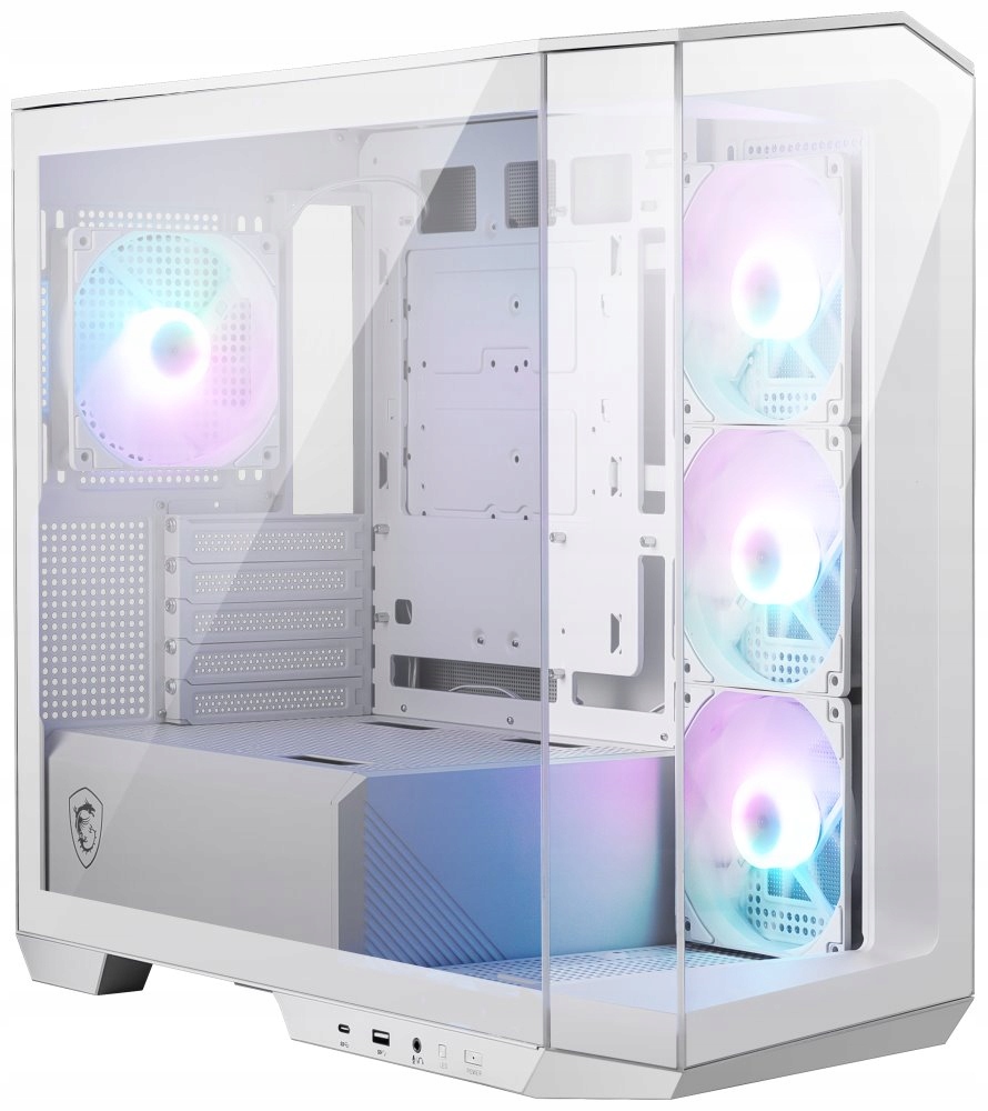 Msi skříň Mag Pano M100R Pz White/ bez zdroje/ levé a přední sklo/ 4x 120 m