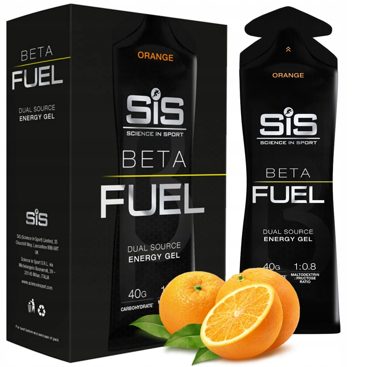 Sis Energetický Gel Beta Fuel Energy 20x60 ml Orange/Oranžový