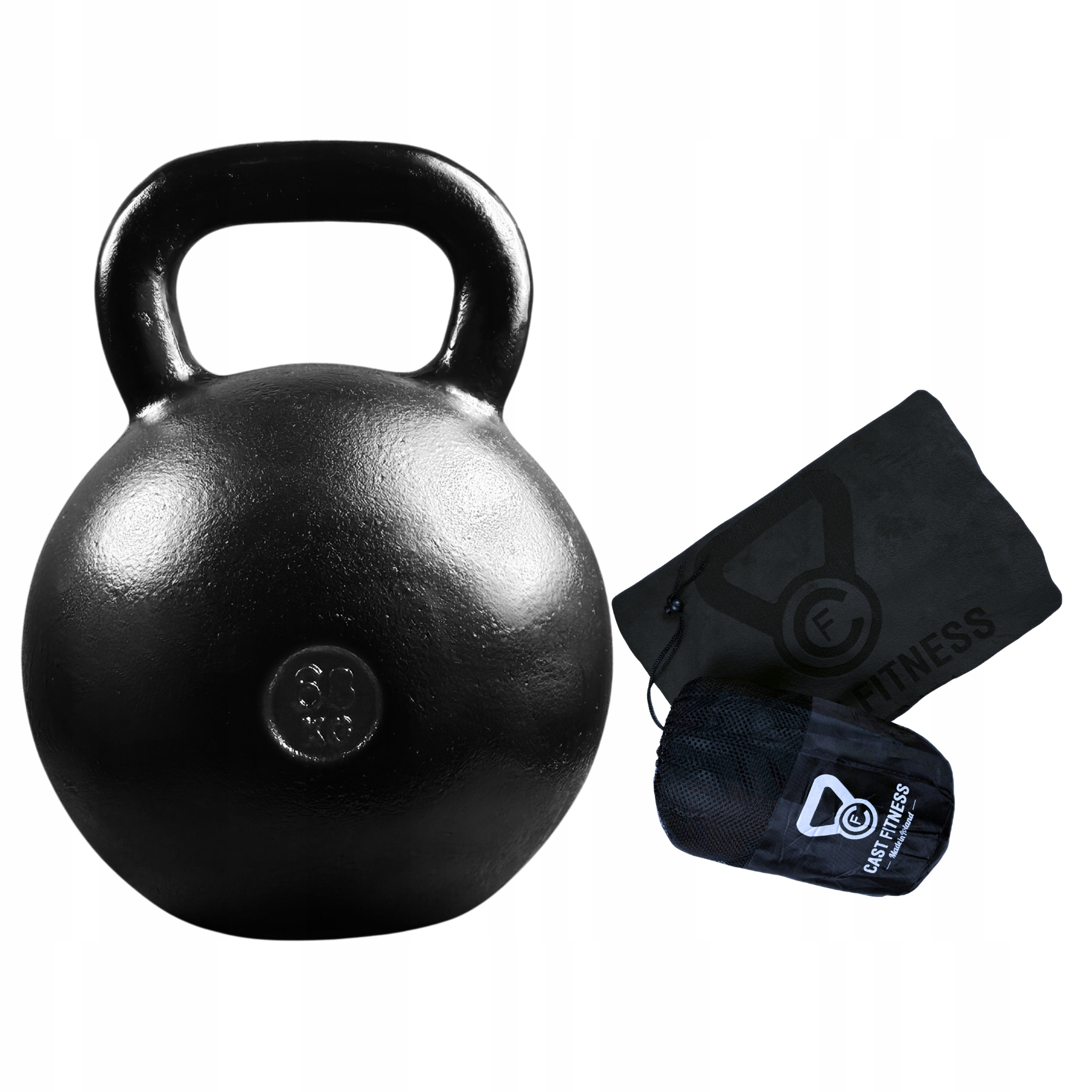 Kettlebell Cast Fitness 68 kg Ręcznik Treningowy z Pokrowcem