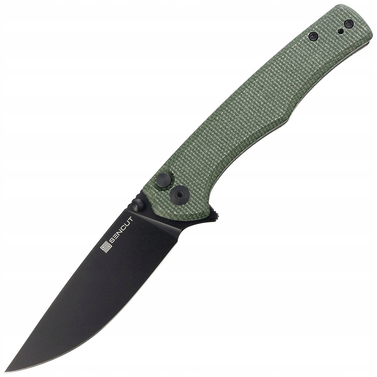 Nóż składany Edc Sencut Crowley Stal D2 Stonewashed Button lock Klips TipUp
