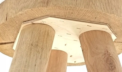 STOŁEK DREWNIANY KWIETNIK 35cm drewno mix Linia Drewno