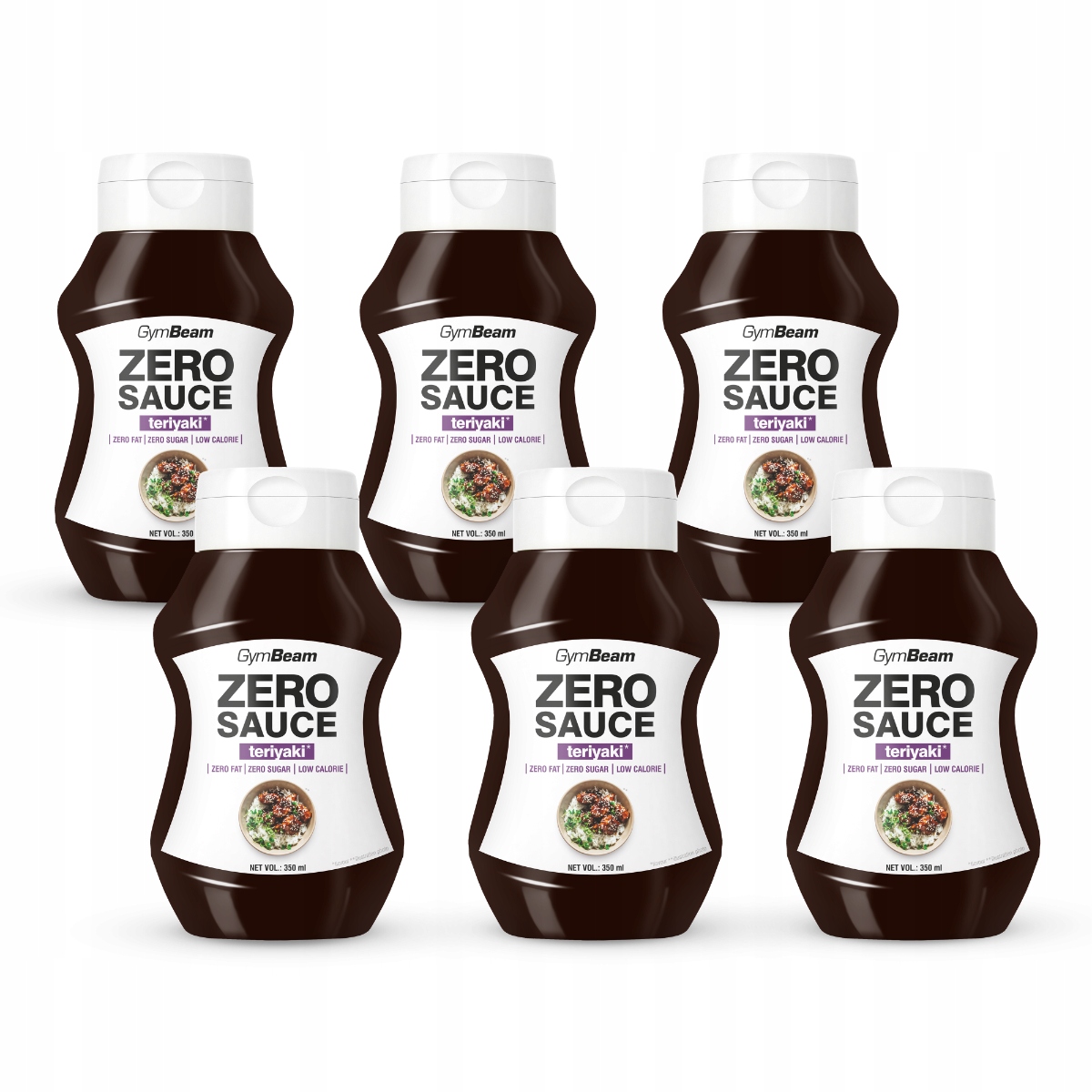 Zero Sos Teriyaki Bez Cukru I Tłuszczu Do Dań Azjatyckich GymBeam 6x350 ml