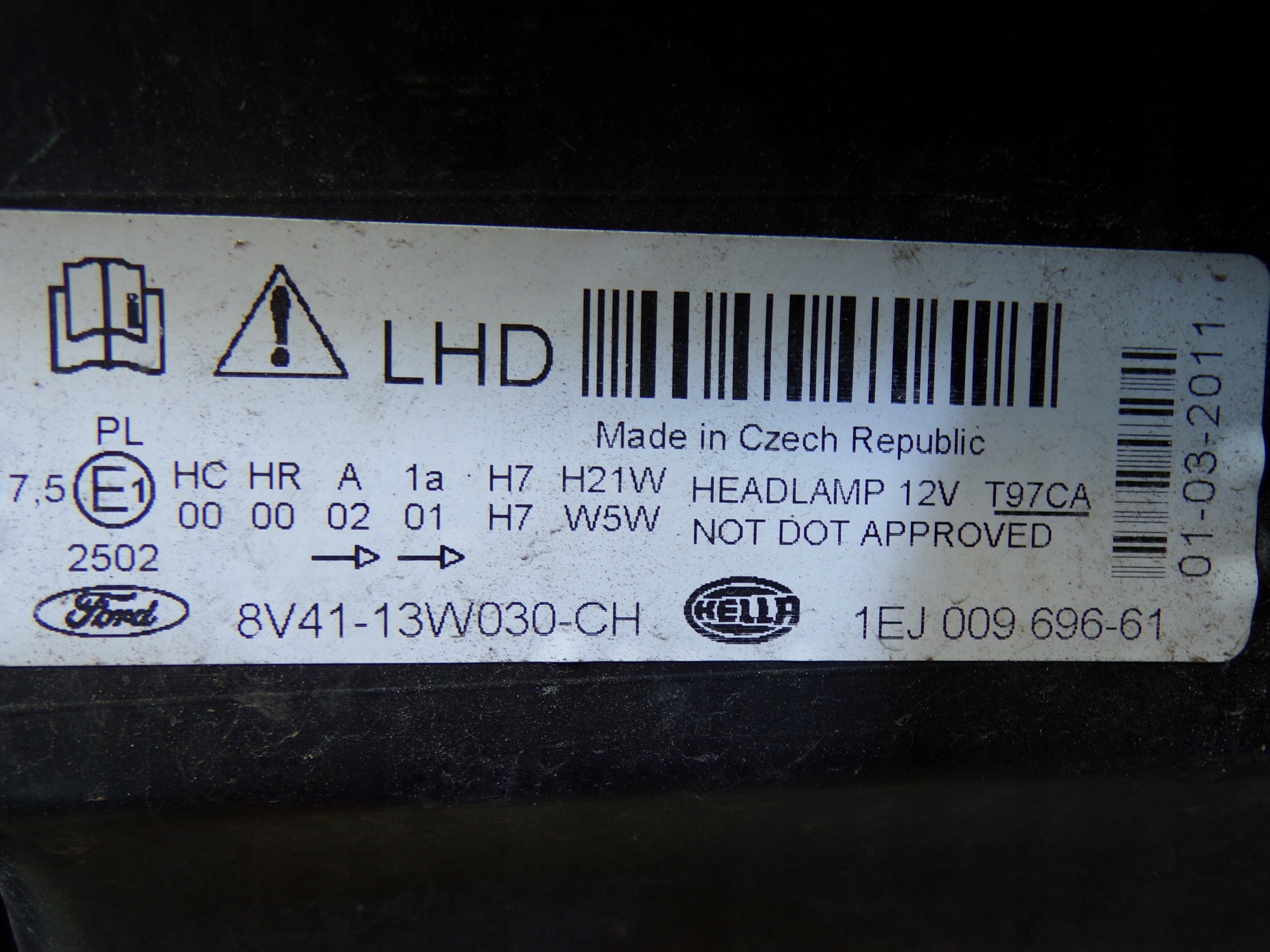 light front front left FORD KUGA 1 and (K1)