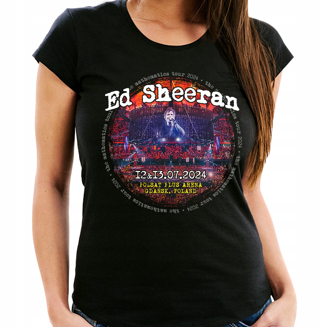 ED SHEERAN THE MATHEMATICS TOUR 2024 GDAŃSK T SHIRT KOSZULKA DAMSKA M