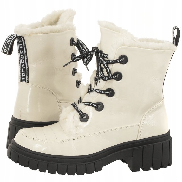 Zimní boty Kotníkové Boty Zateplené Dámské boty Artiker 51C0276 Bílé