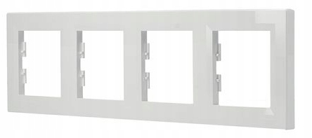 SCHNEIDER ASFORA RAMKA POCZWÓRNA POZIOMA DO GNIAZDKA KONTAKTU BIAŁA Kolor biały