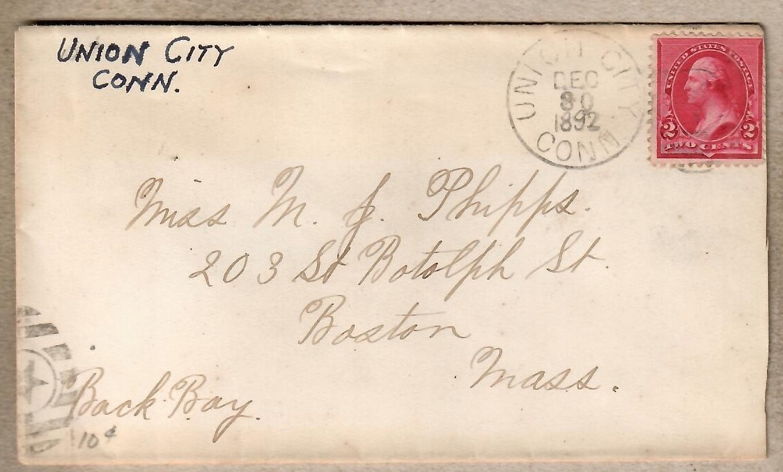 USA, 1892 r. , koperta