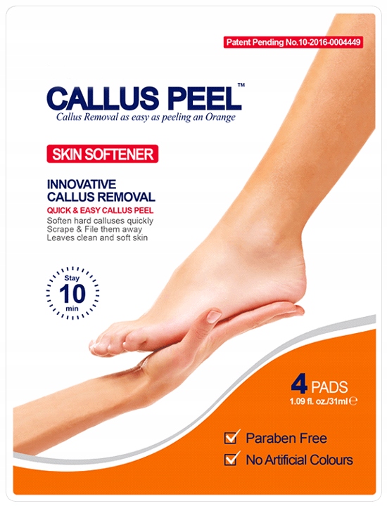 Callus Peel Plastry zmiękczające do stóp 4 sztuki PADS Pedicure
