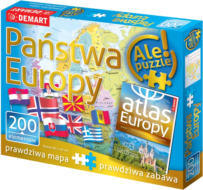 

Demart Państwa Europy Puzzle 200 elementów
