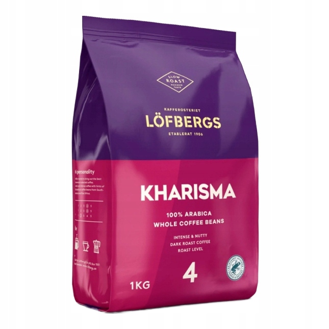 Levně Káva zrnková Löfbergs Kharisma 1 kg do kávovaru 100% arabica